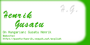 henrik gusatu business card
